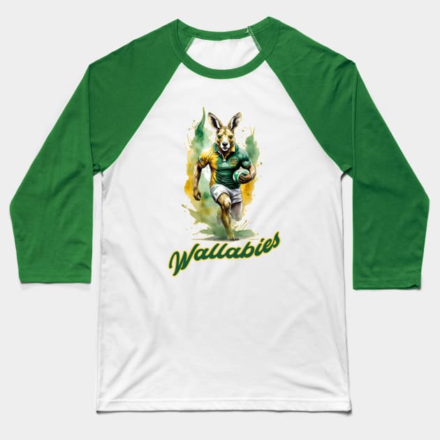 Aussie Rugby - WALLABIES Baseball T-Shirt by OG Ballers